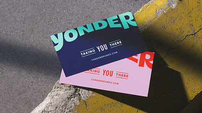 Yonder, Business Cards branding business card card colorful logo logo design typography