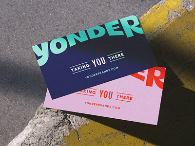 Yonder, Business Cards branding business card card colorful logo logo design typography