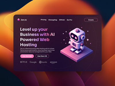 Landing Page UI Design 3dui branding dailyui graphic design landing page design ui user interface ux web design