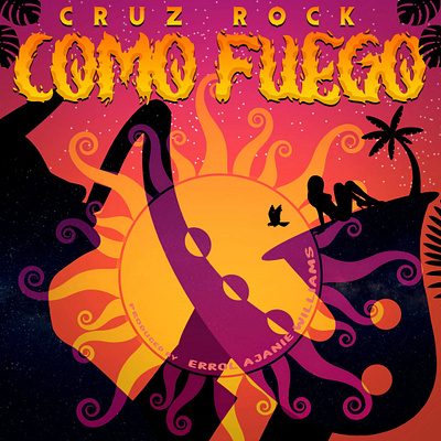 Cruz Rock - Como Fuego Art album art branding graphic design logo typography