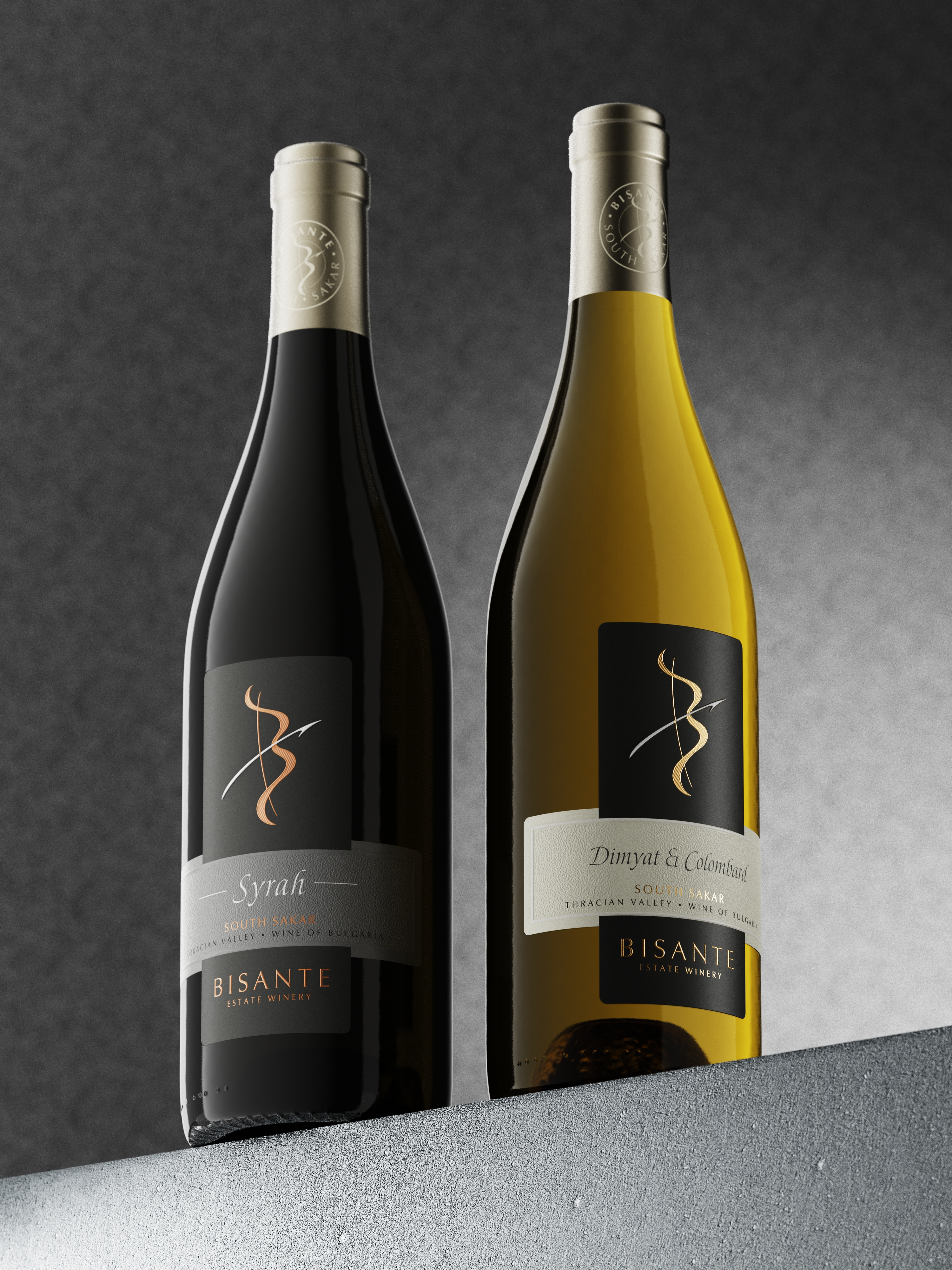 Bisante Estate Winery best wine label bisante winery fused label fused wine label jordan jelev metal wine label south sakar strategic branding the labelmaker wine branding wine label design wine packaging wines of sakar