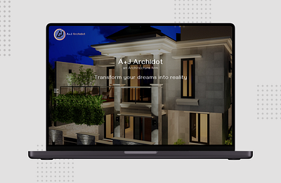 A+J Archidot: A website for an architecture firm prototypying ui ux visualdesign webdesign