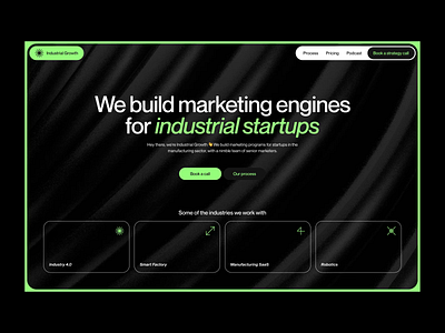 Industrial Growth Website artdirection branding design landing manufacture marketing marketing agency pricing ui web website