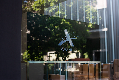 Avani logo mockup logo