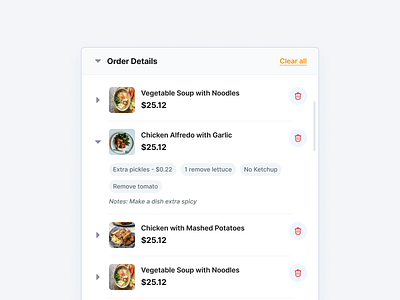 Order Details Modal - Sales Panel of Restaurant POS minimal point of sale sales panel ui design