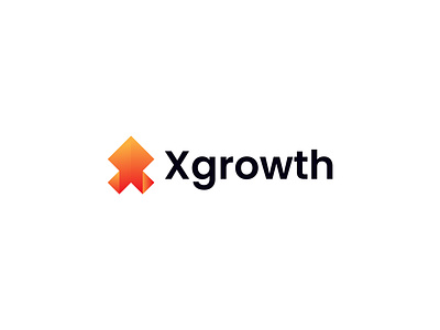 Xgrowth Logo Design, Modern Ggradient Logo Design company logo creative logo gradient logo growth logo logo brand logo corporate logo design logo mark logotype marketing logo technology logo x letter