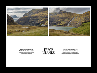 The Faroes | Editorial layout, pt. 7 design editorial figma graphic design grid landing page layout minimal minimalism minimalist poster swiss typography ui ui design user interface web