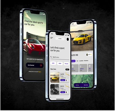 Sportscar-Rental Application app ui ux