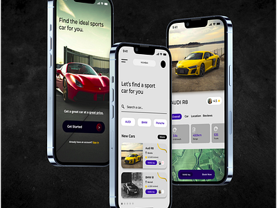 Sportscar-Rental Application app ui ux