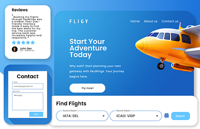 Modern flight booking website design mockup blue and white creativeweb css design frontend fullstack graphic design html light colours responsivedesign travelapp ui uiux ux uxdesign visualdesign webdesign webdev webdevelopment webdevelopmentagency