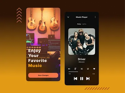 Music player app ui