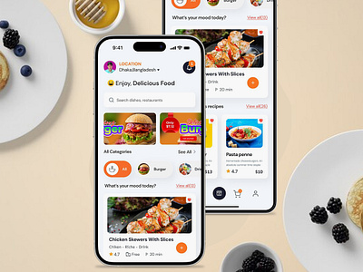 Resturant App Design-UI/UX design food app design food app design figma food app design ideas food app design template food app ui food mobile app design modern food app restaurant app restaurant app ui restaurant app uiux uiux design