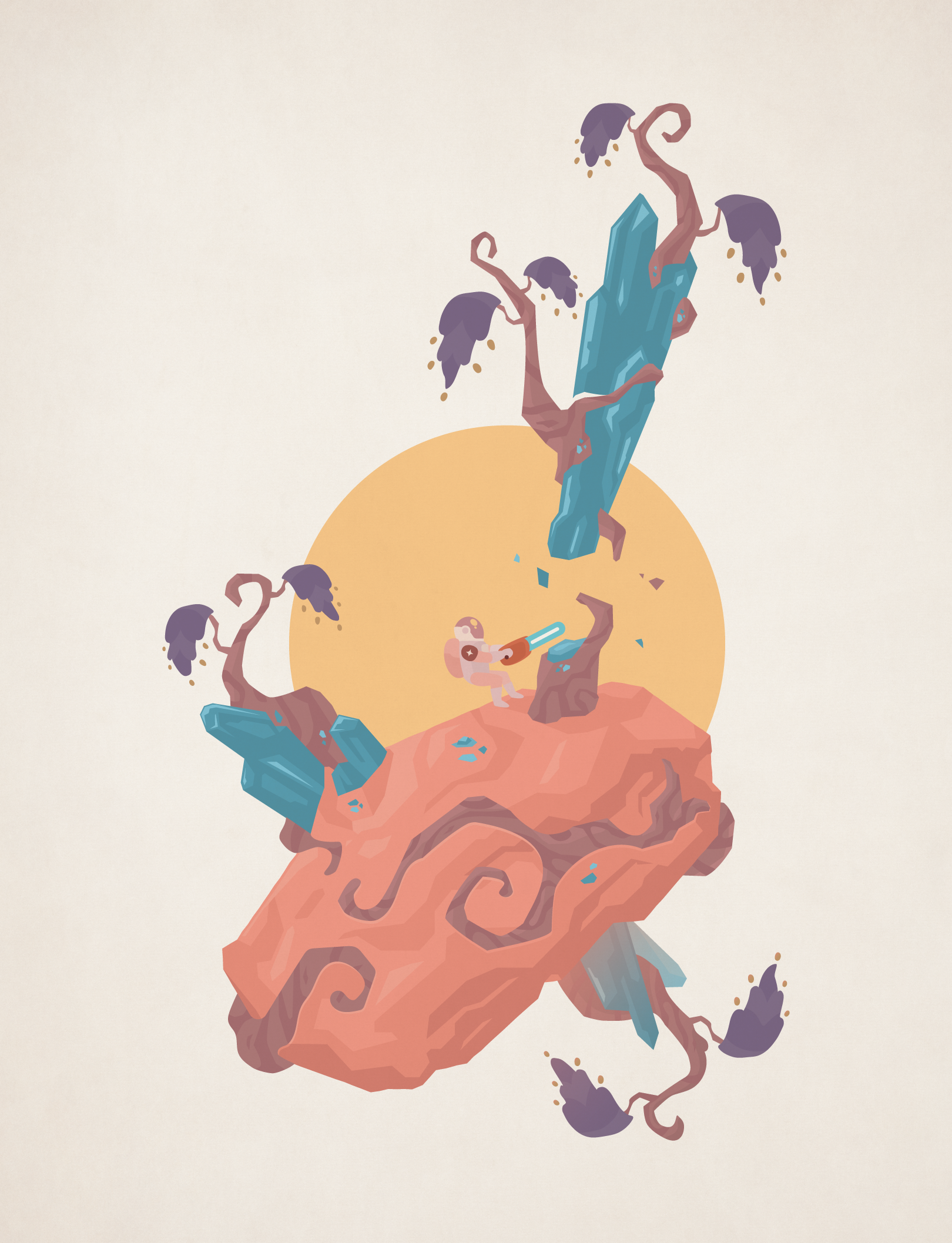 Astrominer cosmos graphic design illustration space vector