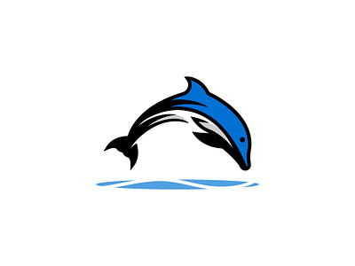 Dolphin Logo animal logo branding dolphin dolphin jump logo dolphin logo fish logo graphic design illustration logo logo designer ocean logo