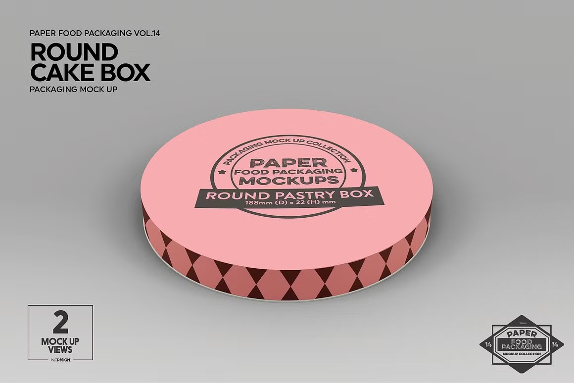 Paper Round Cake Box Packaging Mockup by New Style Mockup & Web Design ...