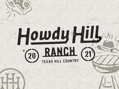 Howdy Hill Visual Exploration badge design branding cowboy design illustration ranch t shirt design vintage vintage badge vintage design western