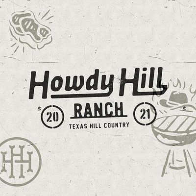 Howdy Hill Visual Exploration badge design branding cowboy design illustration ranch t shirt design vintage vintage badge vintage design western