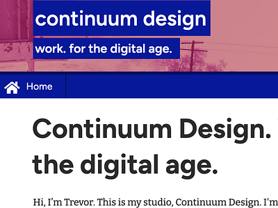 Continuum Design v3 brand design typography