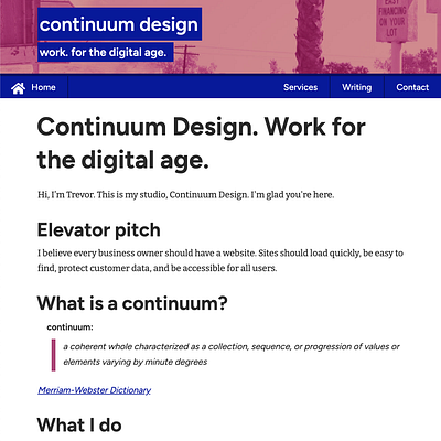 Continuum Design v3 brand design typography