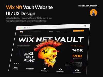 Wix NFT Website UI/UX Design 🦄 artwork crypto design mockup nft nft website ui ui design uiux web ui web ux website website ui