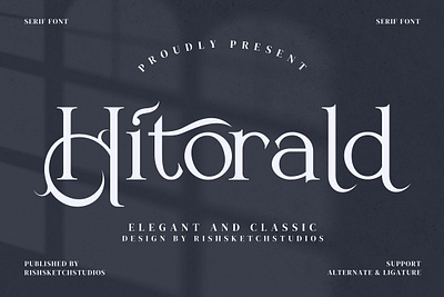 Hitorald Serif Fonts alphabet bold elegant fonts italic luxury serif symbol text typography uppercase vintage wedding