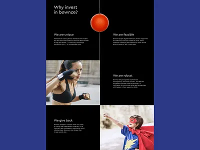 Landing Page for Bownce Sports Tech Startup madebymad