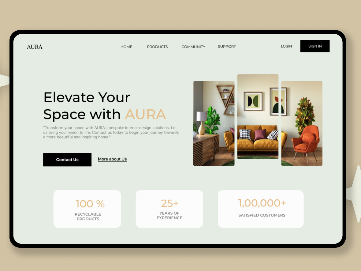 Aesthetic Web Design by Shibin Ck on Dribbble