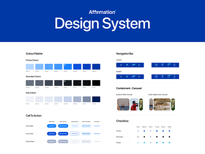 Affirmation Design System: A Case Study 3dicons collaboration components designsystem featurepage freeicons graphic design guidelines icons illustration landingpage materialdesign meeting productdesign saas templates uicomponents uikit webdesign webproduct