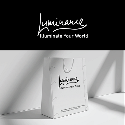 Luminance signature logo graphic design logo