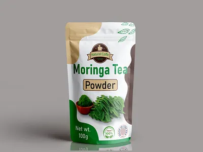Moringa Tea Pouch box cbd graphic design hemp label desing oil packaging poch supplement