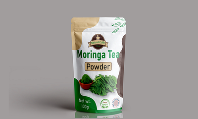 Moringa Tea Pouch box cbd graphic design hemp label desing oil packaging poch supplement