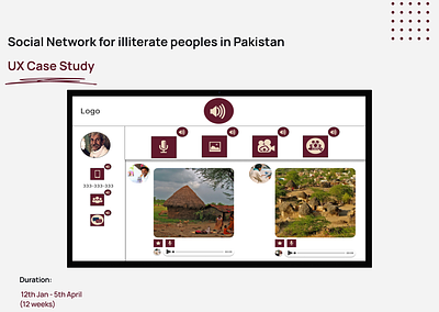 Social Network for illiterate peoples UX case study case study social network ui design ux