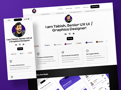 Freelancer Portfolio Website | Resume Website dribbble design