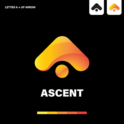 Ascent Company Logo branding graphic design illustrator logo vector