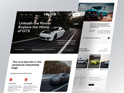 Car Promoting landing page Design branding design typography ui ux