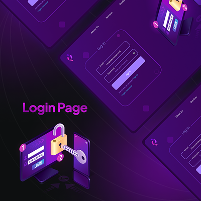 Login Page 3d login graphic design login page sign in page ui ux