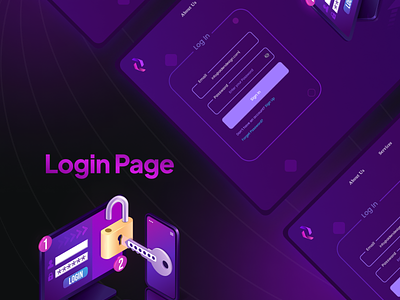Login Page 3d login graphic design login page sign in page ui ux