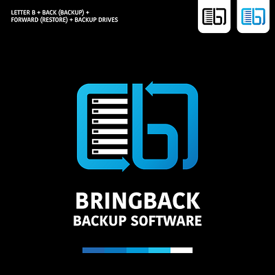 Bringback Backup Software Logo adobe illustrator logo logo design