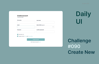 Daily UI Day 90, Create New app branding design graphic design ui ux