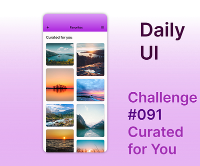 Daily UI Day 91, Curated for You app branding design graphic design ui ux