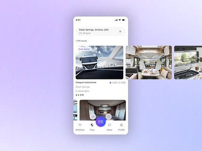 Rent a motorhome - mobile app camping car figma mobile app product design rent a car rent camping car ui ux