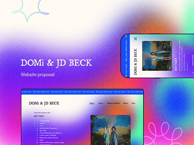 DOMi & JD BECK - Website music ui uiux web
