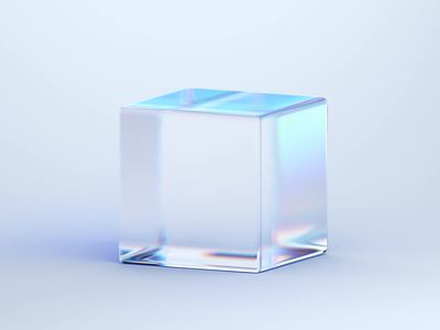 Glass cube 3d render animation branding clean colorful cube design dispersion effect endless glass iridescent loop motion graphics reflection refraction scientific shape simple technology