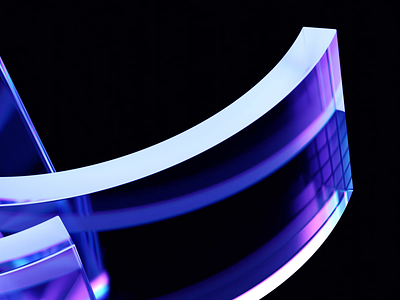 Abstract design 3d abstract animation background blender blue branding clean design effect endless glass refraction holographic loop motion graphics purple render scientific shape technology
