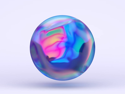 Iridescent sphere 3d abstract animation background blender branding circle colorful design effect endless holographic iridescent loop magic motion graphics render scientific shape sphere