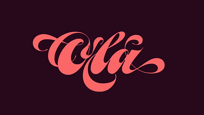 Olá Spencerian Lettering Script 2d animation calligraphy cursive design graphic design illustration lettering logo logotype motion script spencerian type type design typography wordmark