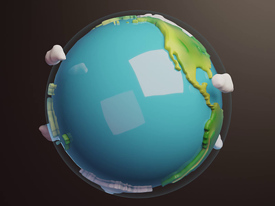 3D world 3d 3d animation 3d emoji 3d world blender design earth emoji emoji set emoticon globe illustration library looping motion graphics resources ui world