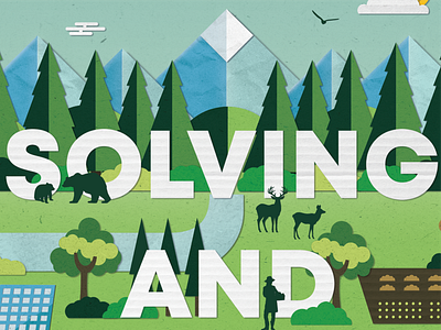 Solving and Evolving illustration graphic design illustration magazine cover nature outdoor illustration