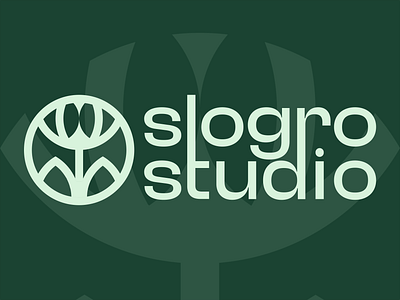slogro studio - Logo Idea brand branding design flower grow illustration logo logo design plant slow studio