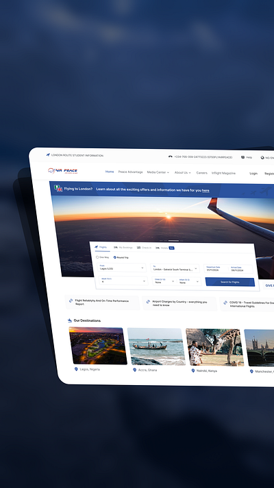 Airpeace Airline website Revamp Concept branding design product product design research typography ui uidesign ux